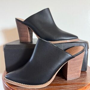 Black Women's Heeled Mules